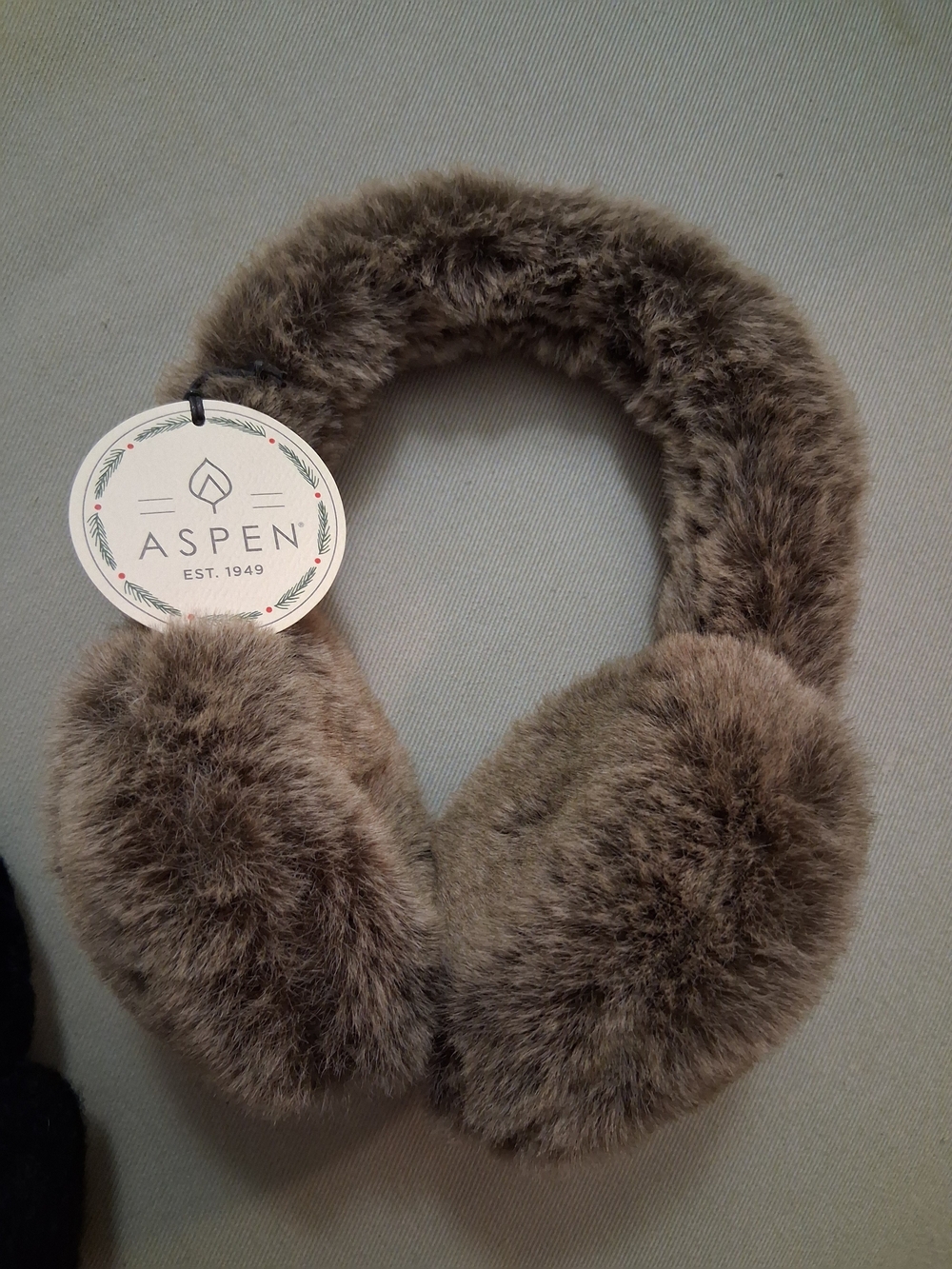 Faux Fur Ear Muffs in Taupe - Women's Cozy Winter Accessory
